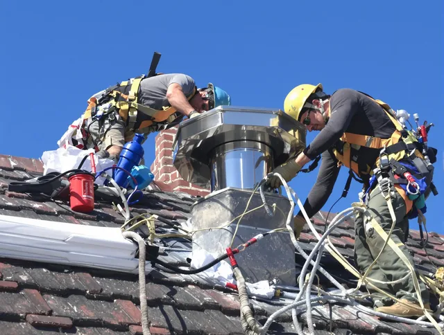 Protective chimney cap installed by North Castle Chimney Sweep in North Castle, NY