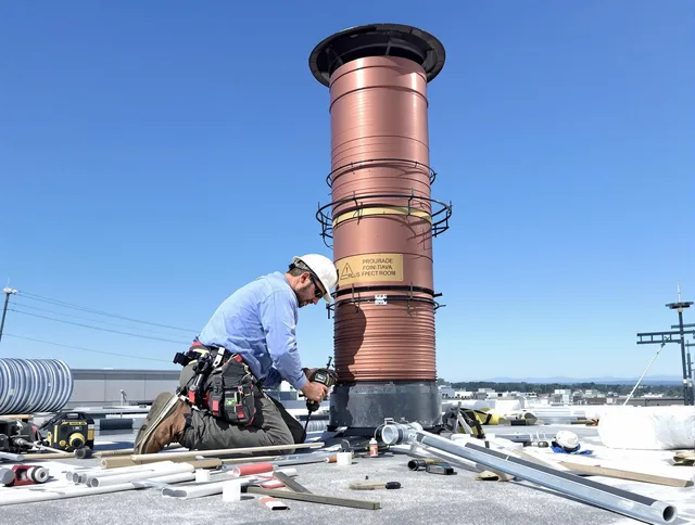 Installed chimney liner by North Castle Chimney Sweep in North Castle, NY