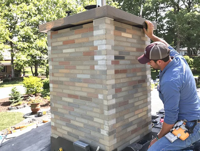 North Castle Chimney Sweep completing a modern chimney remodel in North Castle, NY