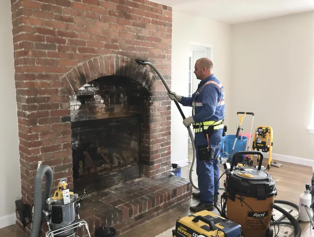North Castle Chimney Sweep expert performing detailed chimney sweep in North Castle, NY