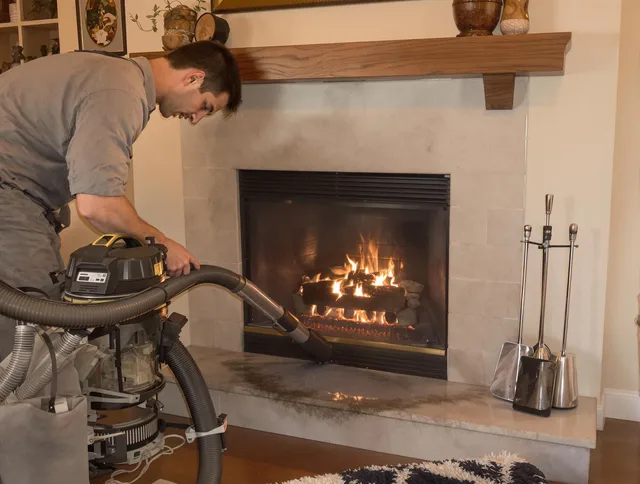 Routine fireplace upkeep by North Castle Chimney Sweep in North Castle, NY