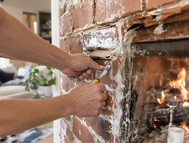 Routine fireplace repair by North Castle Chimney Sweep in North Castle, NY